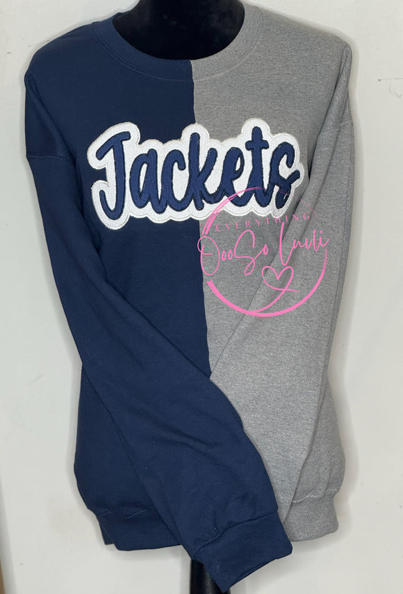 Split color sweatshirt