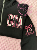 Fabric “Pearl” Quarter zip