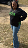 SIDE BOW embroidered sweatshirt