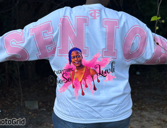 Senior sweatshirt (oversized text)